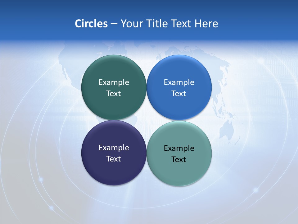 Connection Blue Design PowerPoint Template