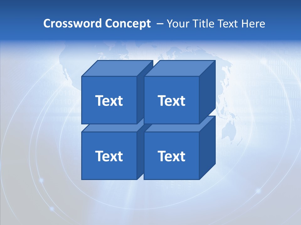 Connection Blue Design PowerPoint Template
