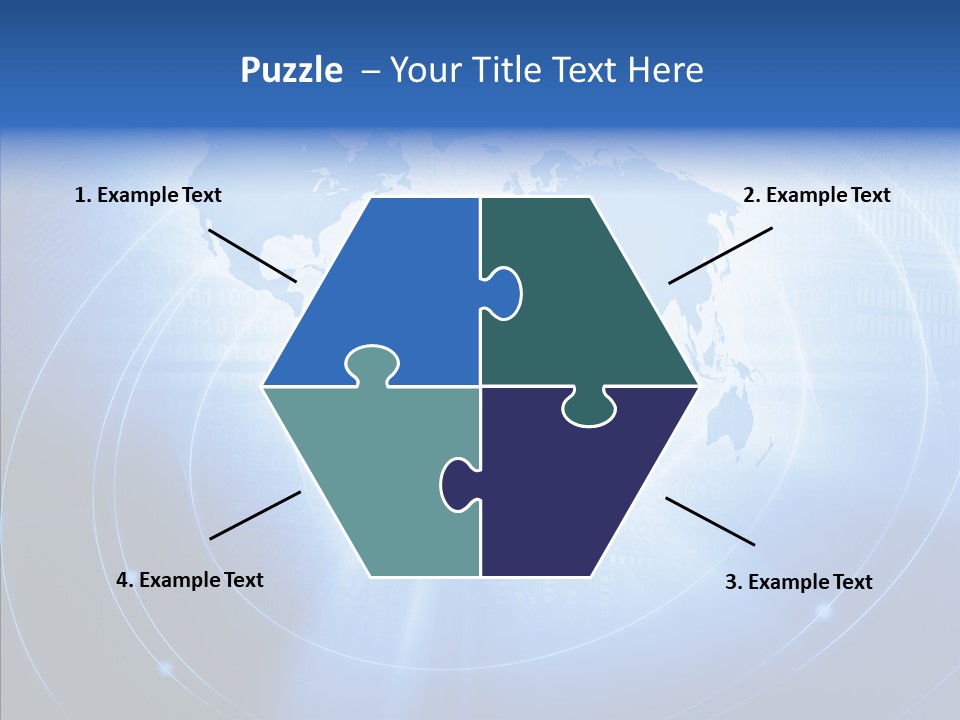 Connection Blue Design PowerPoint Template
