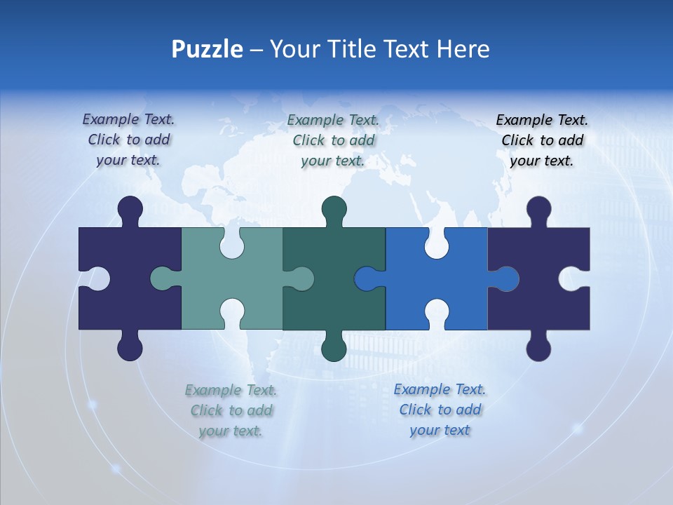 Connection Blue Design PowerPoint Template