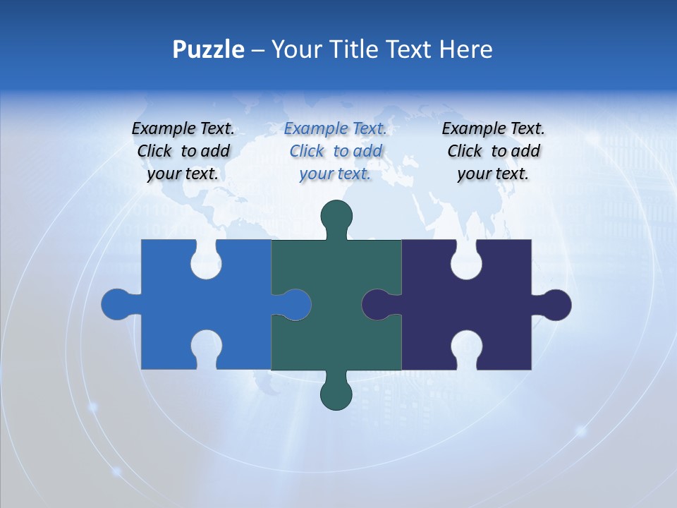 Connection Blue Design PowerPoint Template