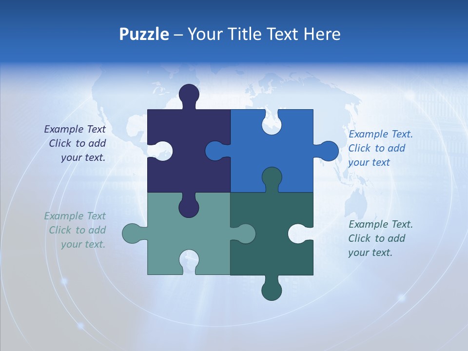 Connection Blue Design PowerPoint Template