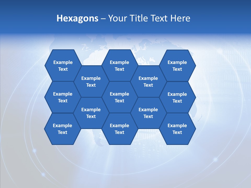 Connection Blue Design PowerPoint Template