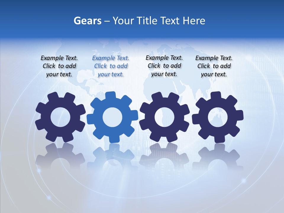 Connection Blue Design PowerPoint Template