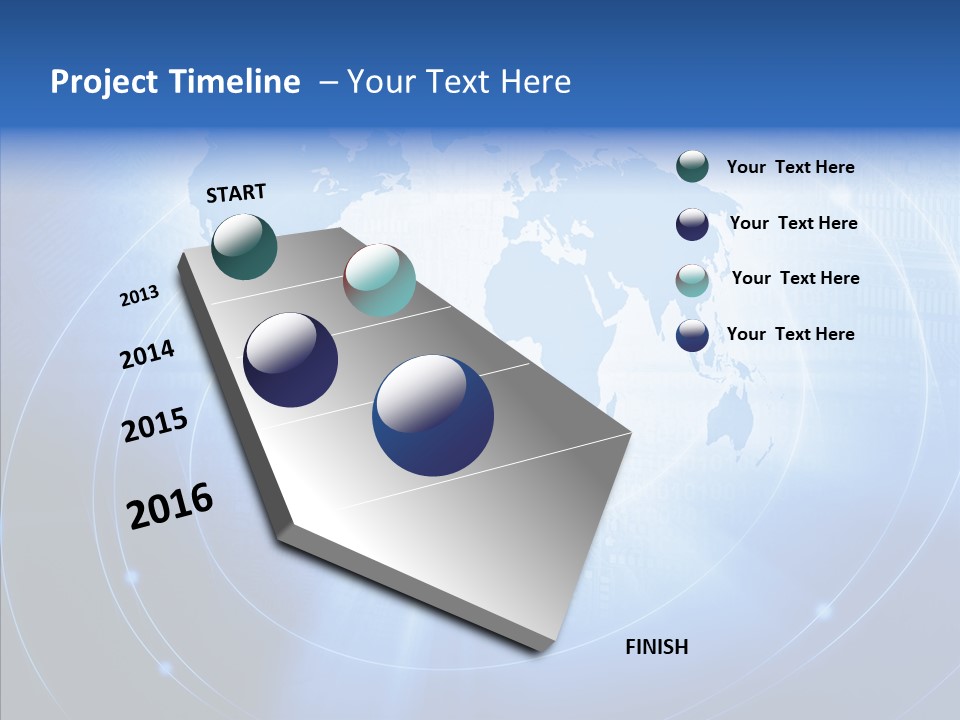 Connection Blue Design PowerPoint Template