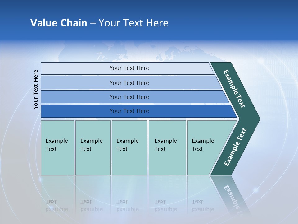 Connection Blue Design PowerPoint Template