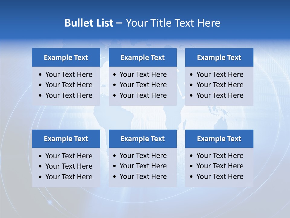 Connection Blue Design PowerPoint Template
