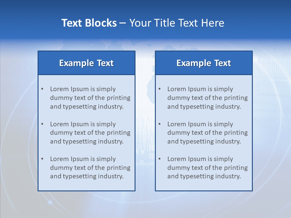 Connection Blue Design PowerPoint Template