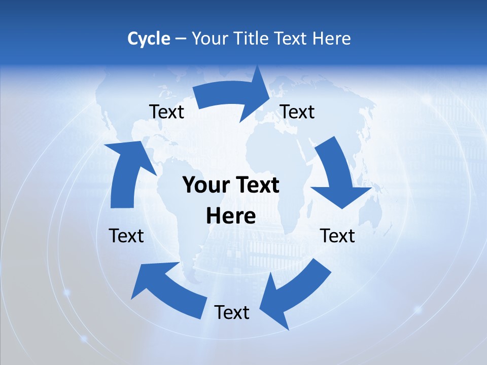 Connection Blue Design PowerPoint Template