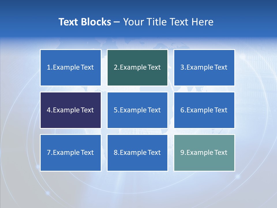 Connection Blue Design PowerPoint Template