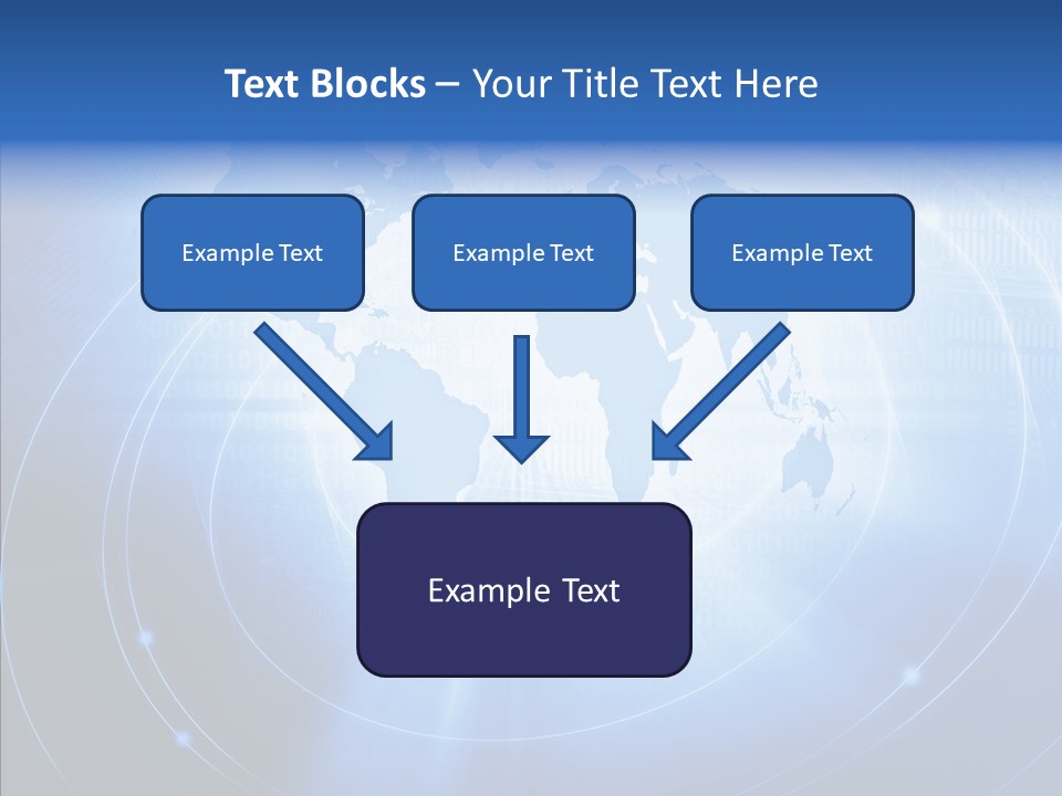 Connection Blue Design PowerPoint Template