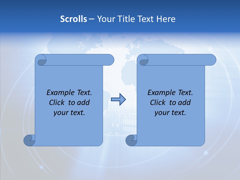 Connection Blue Design PowerPoint Template