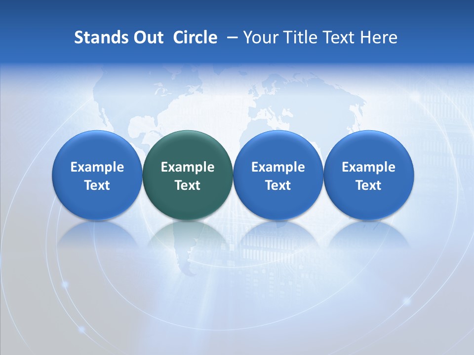 Connection Blue Design PowerPoint Template