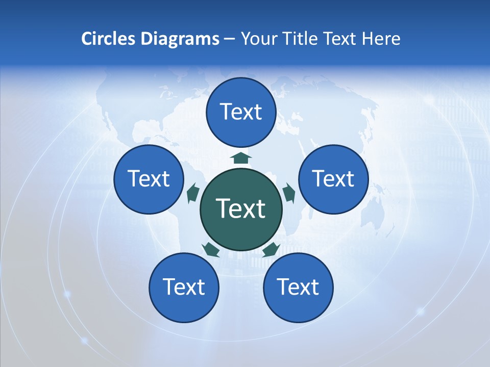 Connection Blue Design PowerPoint Template
