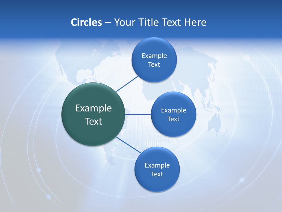 Connection Blue Design PowerPoint Template