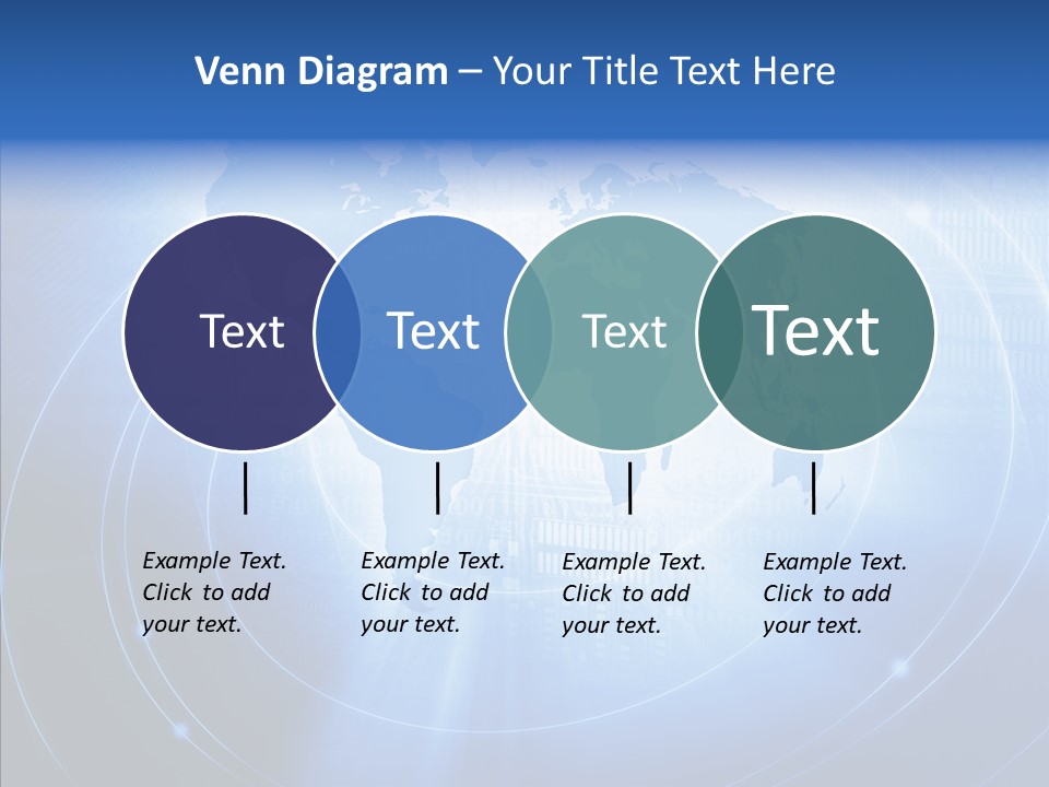 Connection Blue Design PowerPoint Template