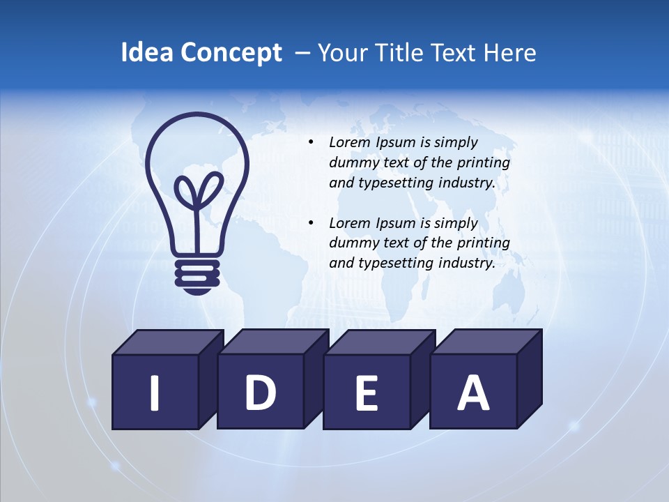 Connection Blue Design PowerPoint Template