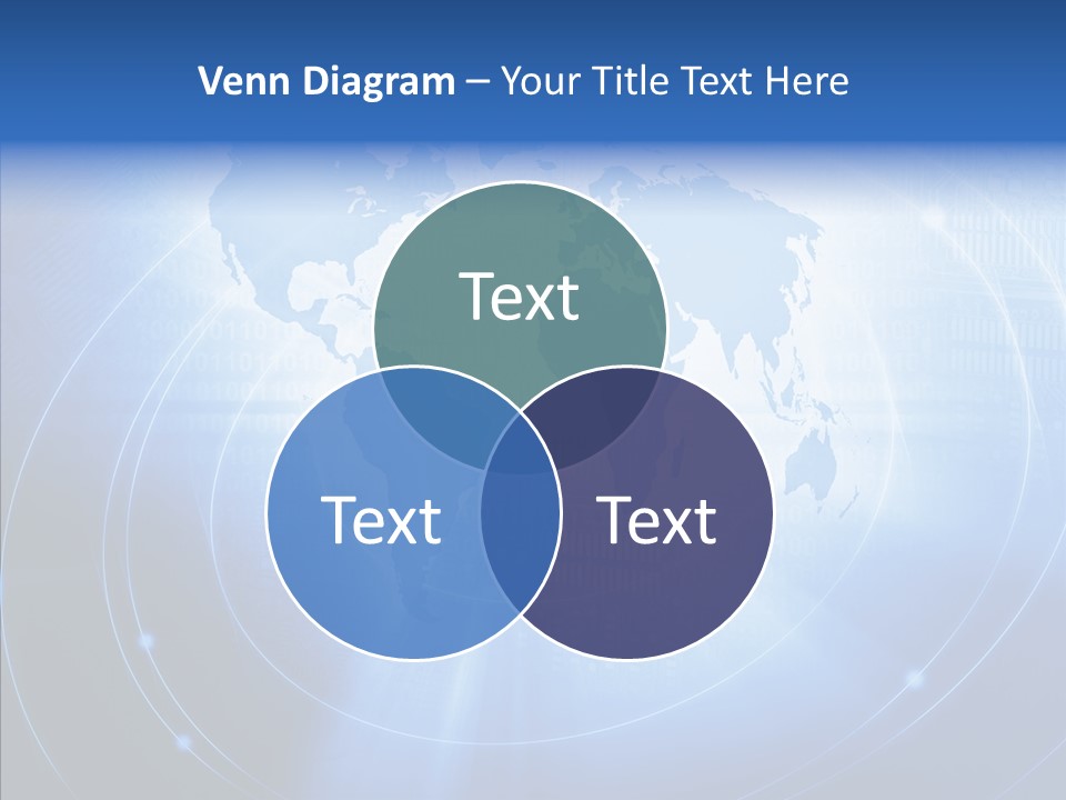 Connection Blue Design PowerPoint Template