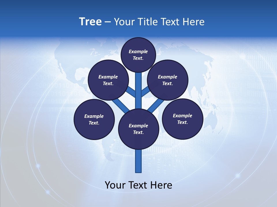 Connection Blue Design PowerPoint Template