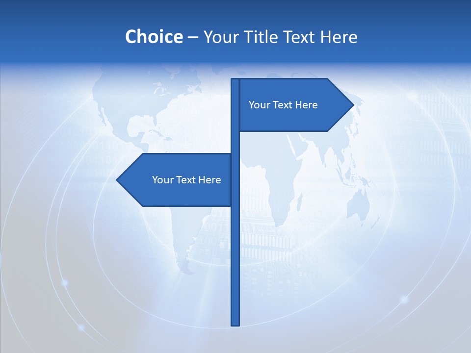 Connection Blue Design PowerPoint Template