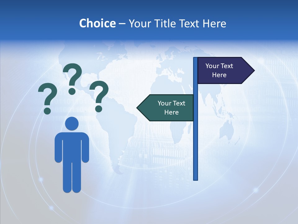 Connection Blue Design PowerPoint Template