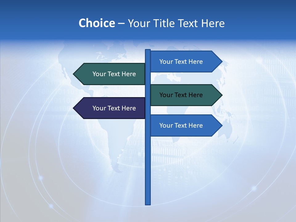 Connection Blue Design PowerPoint Template