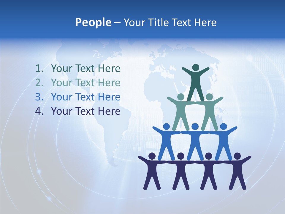 Connection Blue Design PowerPoint Template