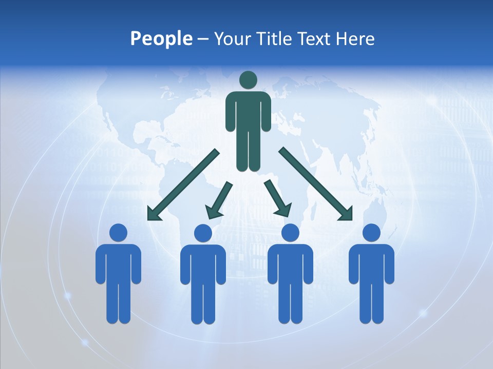 Connection Blue Design PowerPoint Template