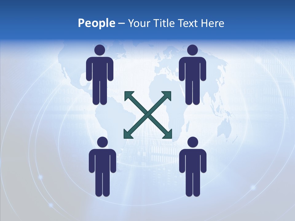 Connection Blue Design PowerPoint Template
