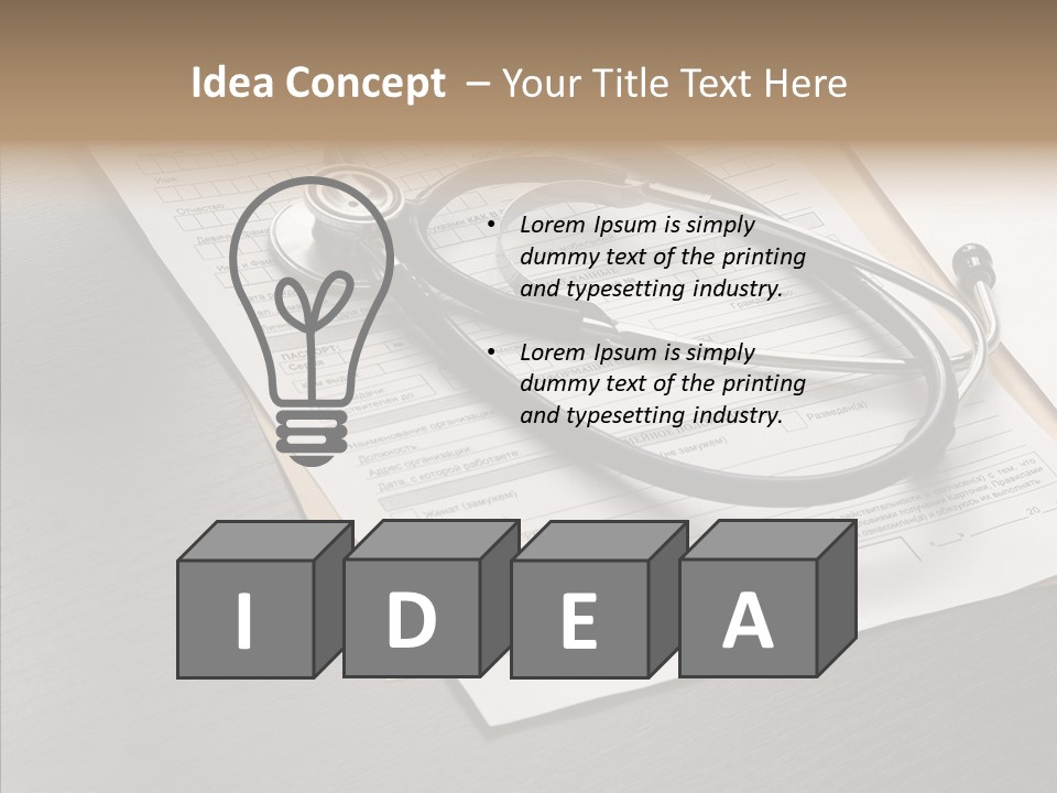 Concepts Healthcare Bill PowerPoint Template