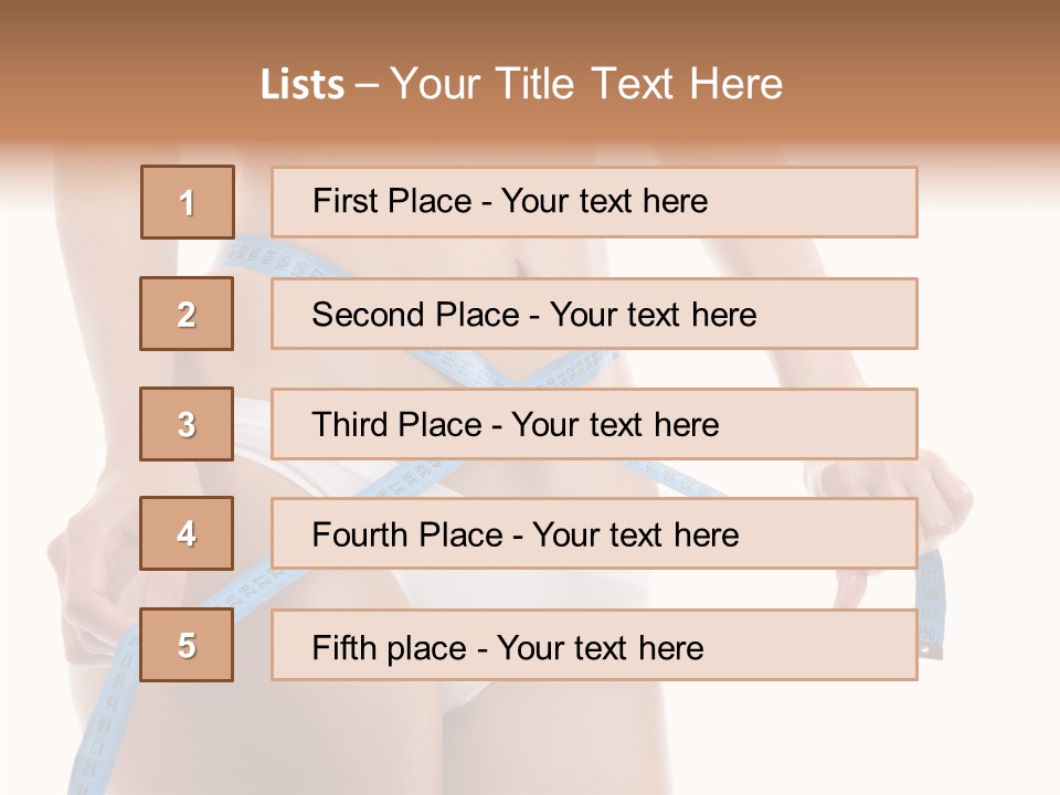 Woman Skin Stomach PowerPoint Template