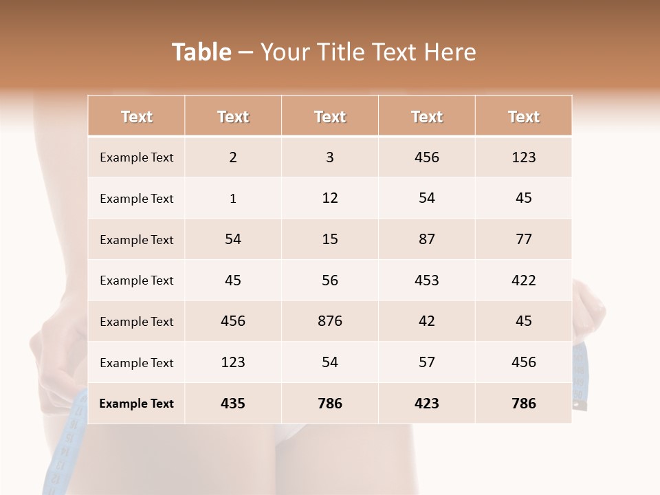 Woman Skin Stomach PowerPoint Template