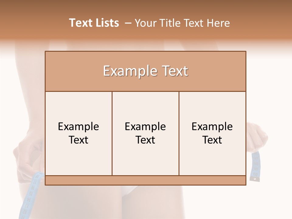 Woman Skin Stomach PowerPoint Template