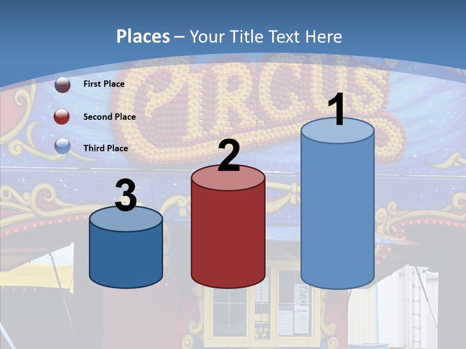 A Circus Tent With A Blue Sky In The Background PowerPoint Template