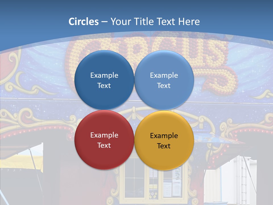 A Circus Tent With A Blue Sky In The Background PowerPoint Template