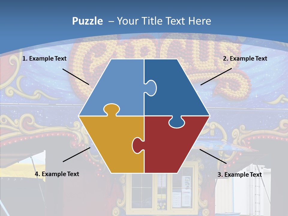 A Circus Tent With A Blue Sky In The Background PowerPoint Template