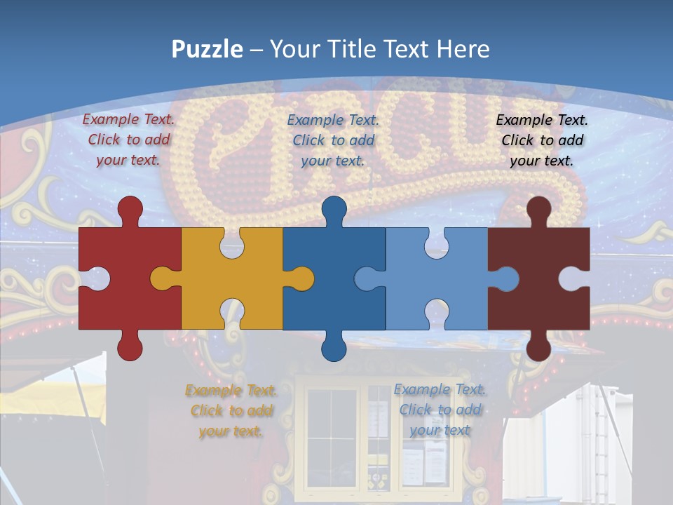 A Circus Tent With A Blue Sky In The Background PowerPoint Template