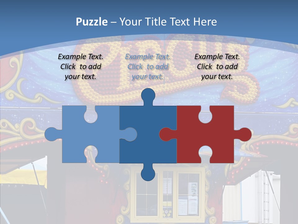 A Circus Tent With A Blue Sky In The Background PowerPoint Template