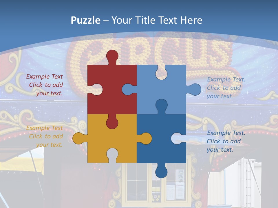 A Circus Tent With A Blue Sky In The Background PowerPoint Template