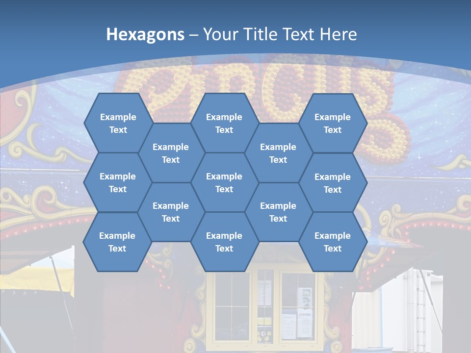 A Circus Tent With A Blue Sky In The Background PowerPoint Template