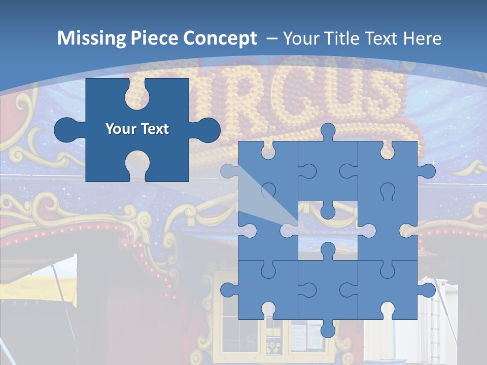 A Circus Tent With A Blue Sky In The Background PowerPoint Template