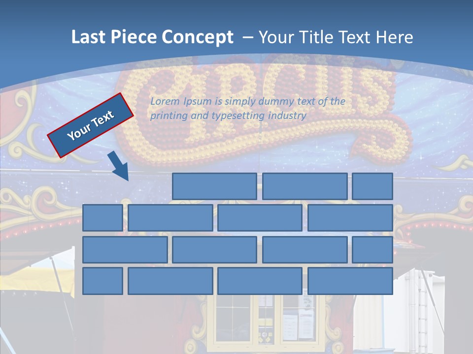 A Circus Tent With A Blue Sky In The Background PowerPoint Template