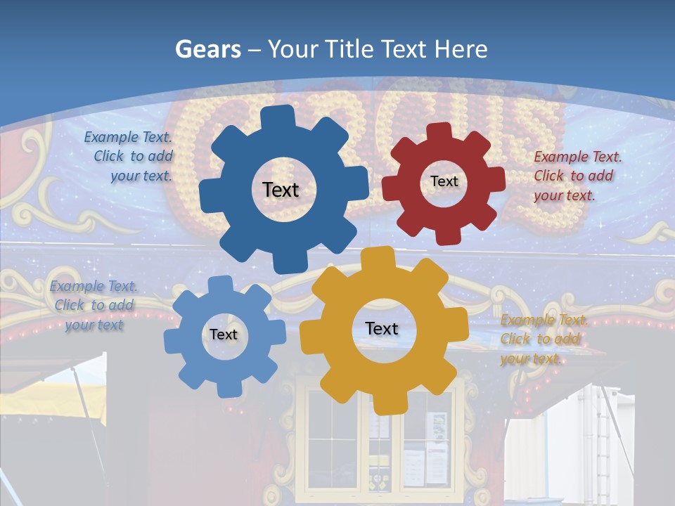 A Circus Tent With A Blue Sky In The Background PowerPoint Template