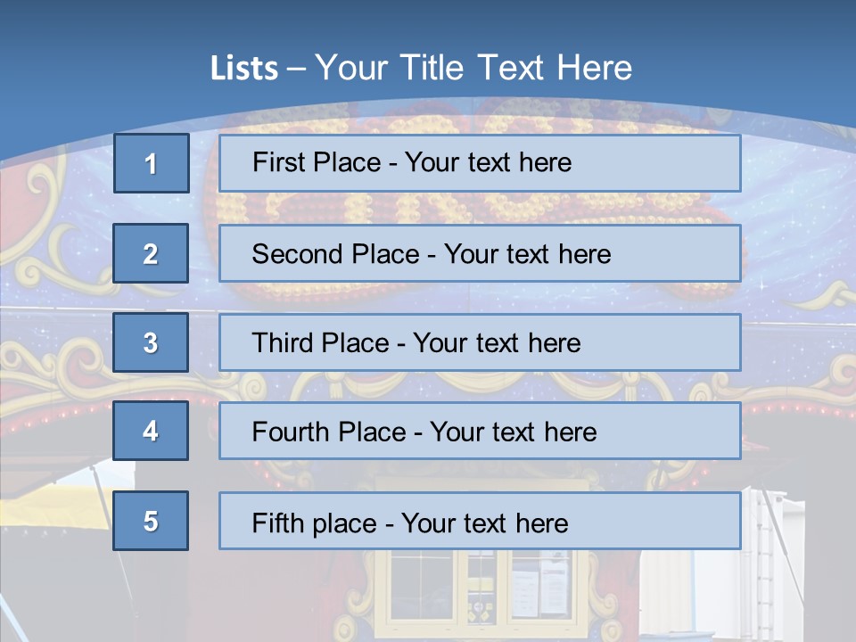A Circus Tent With A Blue Sky In The Background PowerPoint Template