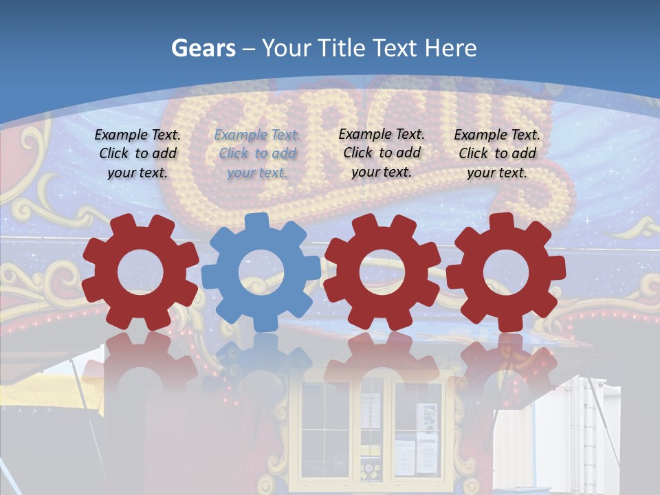 A Circus Tent With A Blue Sky In The Background PowerPoint Template