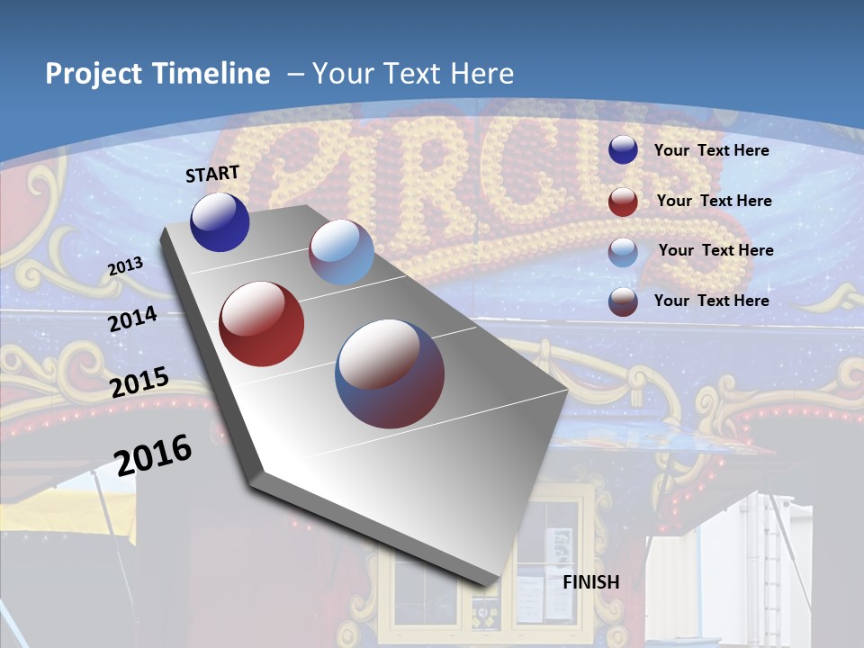 A Circus Tent With A Blue Sky In The Background PowerPoint Template