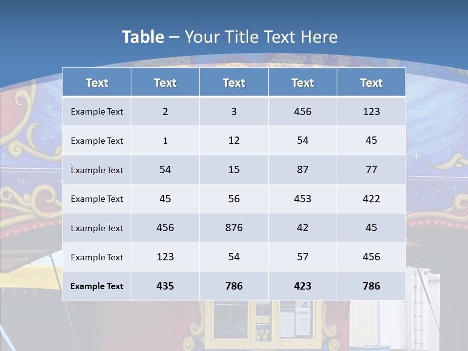 A Circus Tent With A Blue Sky In The Background PowerPoint Template