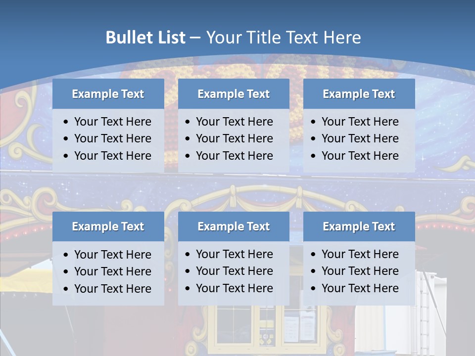 A Circus Tent With A Blue Sky In The Background PowerPoint Template