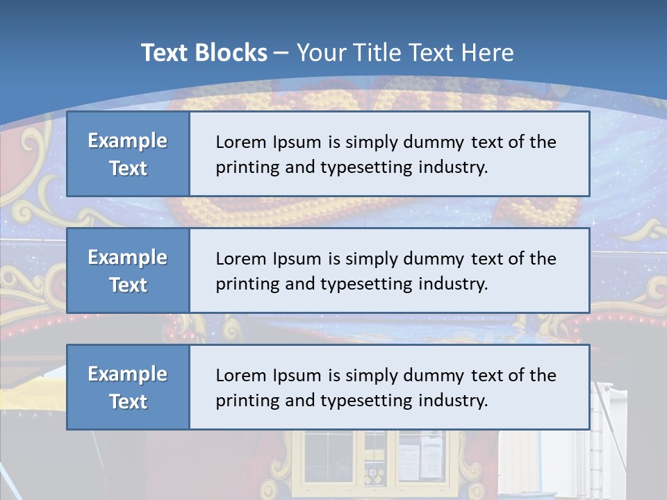 A Circus Tent With A Blue Sky In The Background PowerPoint Template