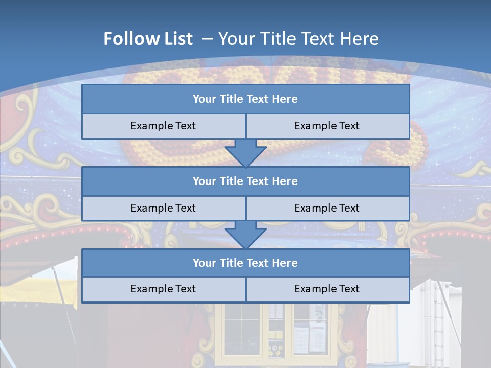 A Circus Tent With A Blue Sky In The Background PowerPoint Template